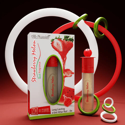 Al Nuaim Strawberry Melon Alcohol Free Attar Roll on - 6 ML Floral Attar (Floral)